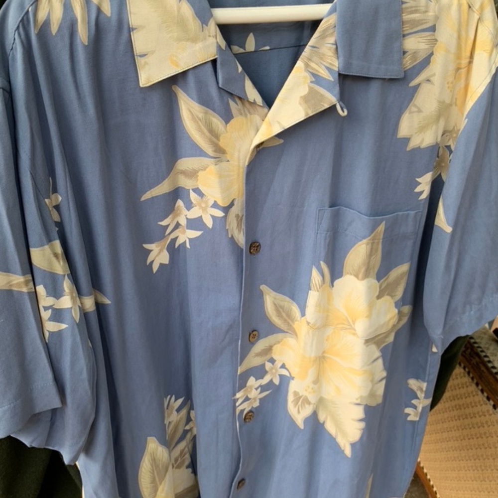 Men's Large Vintage Silk Shirt